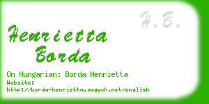 henrietta borda business card